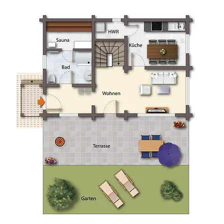 Blockhaus Cook - Meerblick