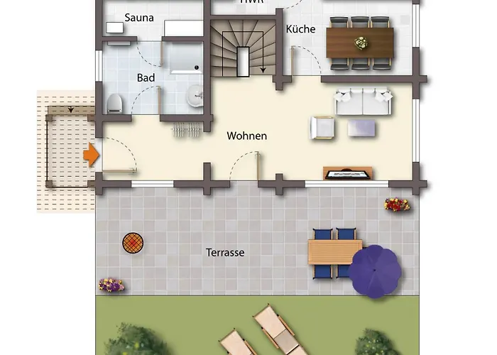 Blockhaus Cook - Meerblick